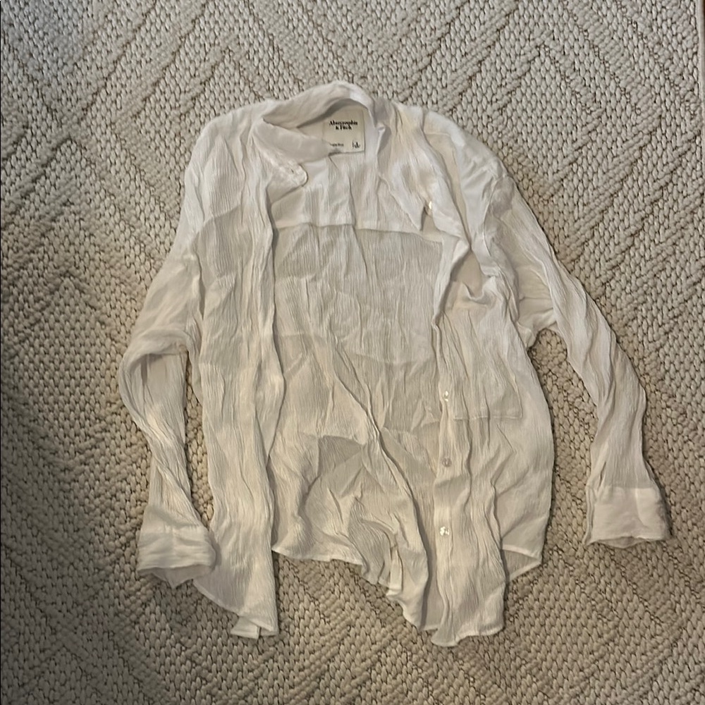 Abercrombie White Button-Up Top